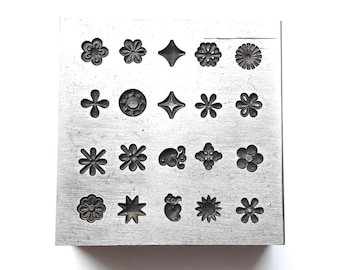 Multiple shot vintage | Short Plate | Impression Dies | Customized | Jewelry die | Charm Die | Jewelry making | FiveFoxesEnterprise  6mm