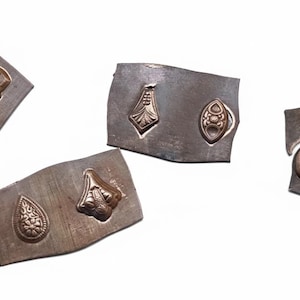 27_Design マルチデザインジュエリーショットプレート | シルバー＆ゴールド用硬化鋼顆粒型 | フローラルペイズリービーズ作りツール