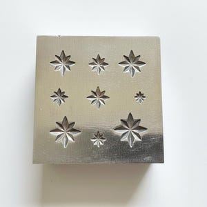 Star Shot Plate, 9 Designs 5–13mm | Steel Jewelry Impression Die image 1