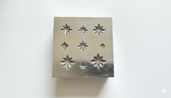 Professional Grade 9-Star Shot Plate | Precision Metalsmithing Jewelry Tool | Silversmithing Charm Making Die