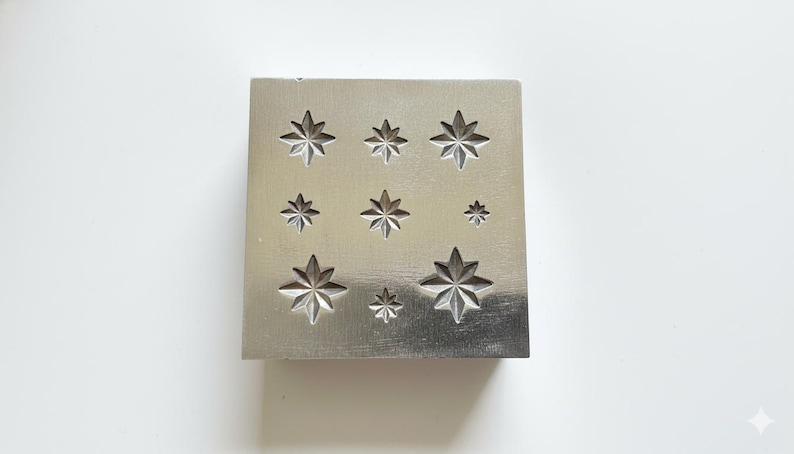 Star Shot Plate, 9 Designs 5–13mm | Steel Jewelry Impression Die image 1