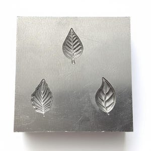 Leaf Impression Die Plate | 20mm Jewelry Metal Stamp