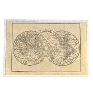 Carte ancienne du monde (France  - fin XIXème)