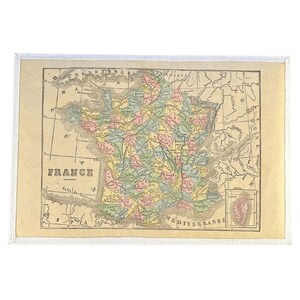 Carte ancienne de la France (fin XIXème)