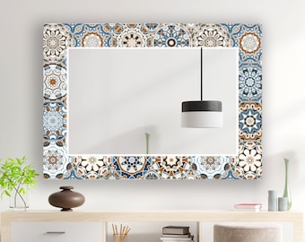 Tempered Glass Mirror Wall Decor for Bathroom Mirror-Glass Wall Mirror for Bedroom mirror-Decorative mirror-Mosaic mirror-Entryway mirror