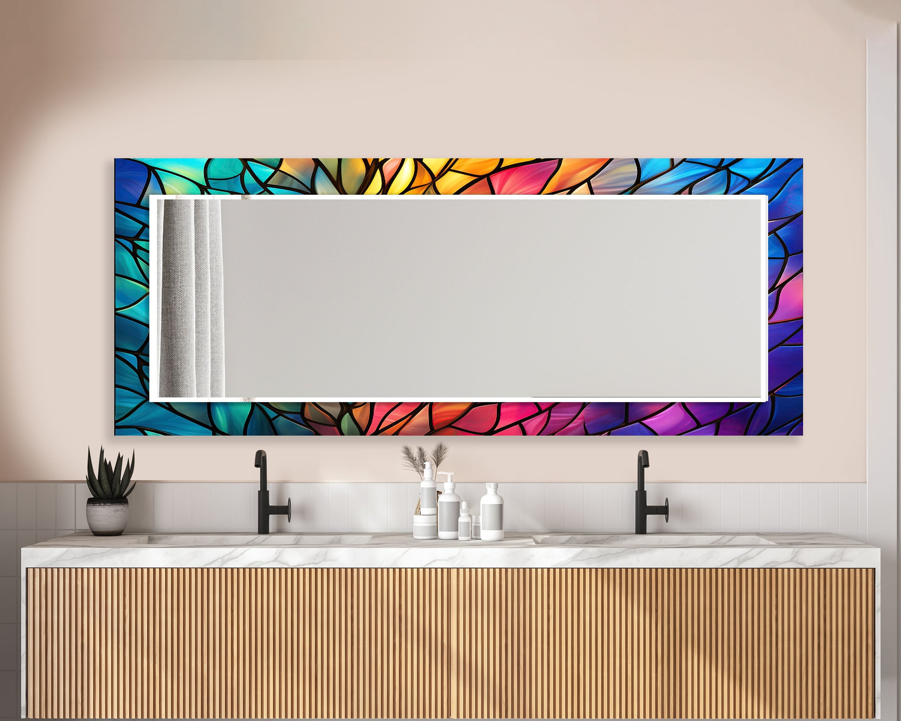 Tempered Glass Mirror Wall Decor for Bathroom Mirror-glass Wall Mirror ...