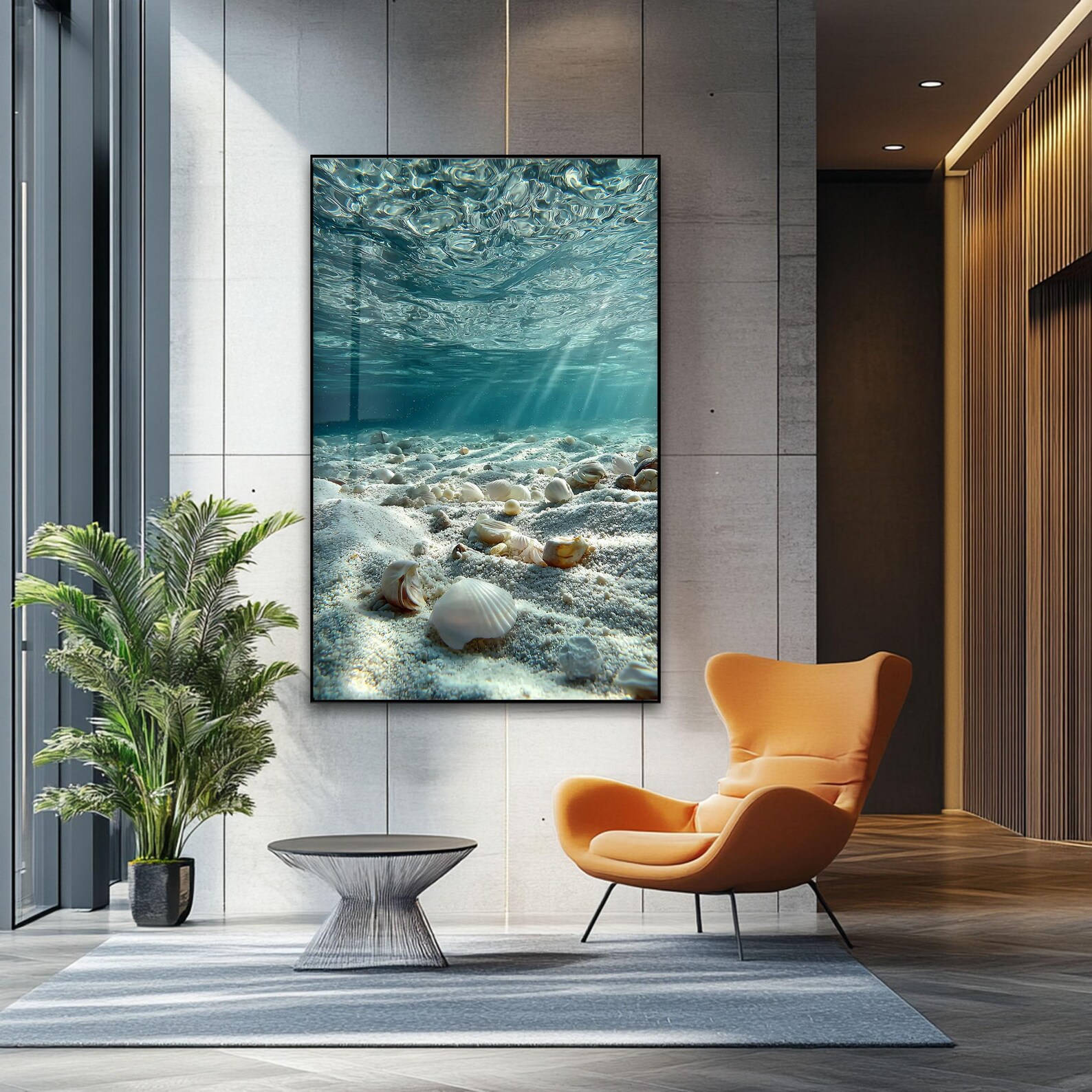 Seashell Tempered Glass Wall Art – Ocean Floor Coastal Photography - Etsy