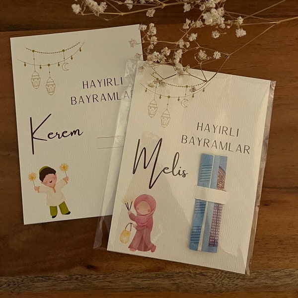 Geschenkkarte Bayram I Eid I Ramadan I Hayirli Bayramlar I personalisiert