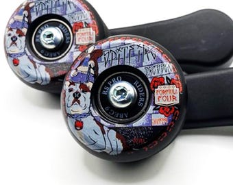 VW T4 T5 Custom Skateboard Wheel Winders Window Transporter Golf Skoda Retro Gift Dog