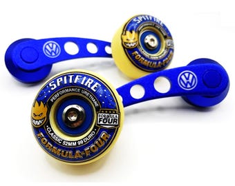1 X Pair VW Golf MK1 MK2 Custom Skate Wheel Window Winders + T1 T2 T25 Bay Beetle Polo Lupo Upgrade Gift