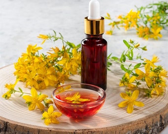 Organic Saint John's Wort Oil, Aromatherapy, %100 Organic, St John's Wort Oil with Turkish Organic Extra Virgin Olive Oil