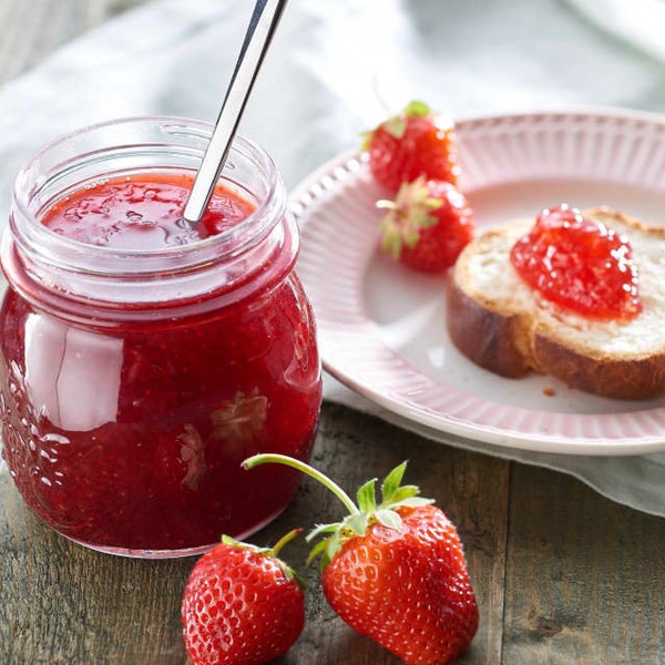 Marmellata di fragole fatta in casa, Marmellata di fragole, Marmellata fatta in casa, Sapori della colazione, Snack vegani, 17,6 oz, Spedizione gratuita