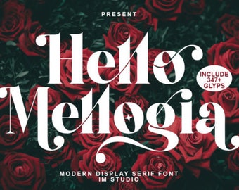 Hello Mellogia Font, Display Font, Script Font, Wedding Font, Modern Font, Branding Font, Cricut Font , Font For Logo, Wedding Invitations