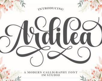 Ardilea Font, Display Font, Script Font, Wedding Font, Modern Font, Branding Font, Cricut Font , Font For Logo, Wedding Invitations Font