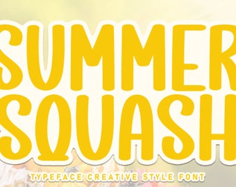 Summer Squash Font, Cute Font, Display Font, Calligraphy Font, Personal Font, Elegant Font, Procreate Font, Wedding Classic Font