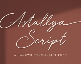 Astallya Font, Cricut Fonts, Casual Font, Modern Font, Fonts for Crafts, Cursive Font, Procreate Font, Monoline Font, Retro Font