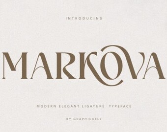 Markova Serif Font, Classic Font, Display Font, Modern Calligraphy Font, Classic Font, Elegant Font, Procreate Font, Branding Font