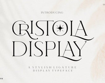 Cristola Display Font, Display Font, Script Font, Wedding Font, Modern Font, Branding Font, Cricut Font , Font For Logo, Wedding Invitations