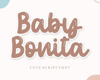 Baby Bonita Font, Display Font, Script Font, Wedding Font, Modern Font, Branding Font, Cricut Font , Font For Logo, Wedding Invitations Font