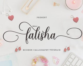 Falisha Font, Display Font, Script Font, Wedding Font, Modern Font, Branding Font, Cricut Font , Font For Logo, Wedding Invitations Font