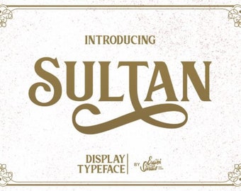 Sultan Font, Modern Fonts, Font, Cricut Font, Script Font, Handwritten Font, Cursive Font, Procreate Font, Monoline Font, Retro Font