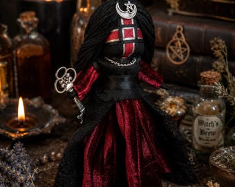 Kleine Lilith-Altarfigur, handgefertigte Hexenpuppenstatue