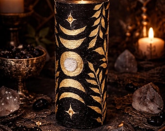 Mondphasen-Kerze, Hexen-Altar-Dekor, heidnische Göttinnen Ritualkerze