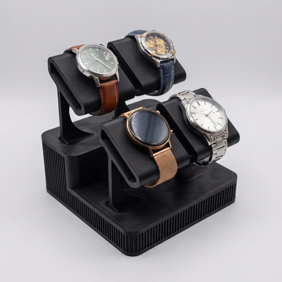 Watch Storage Racks Premium 4-watch Display Rack: Modern Home Decor, Unique Collector Stand ...