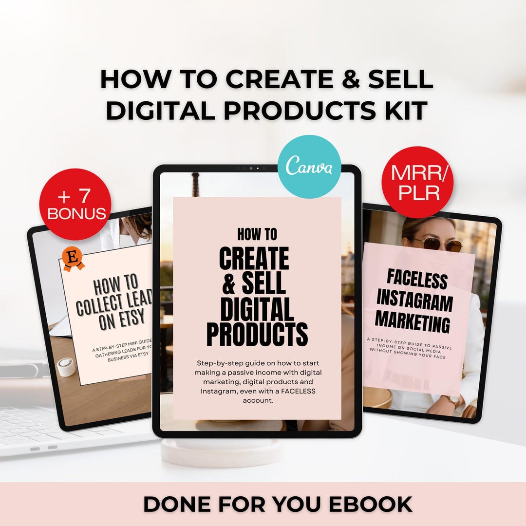 Digital Products Kit PLR MRR, How to Create & Sell Digital Products ...