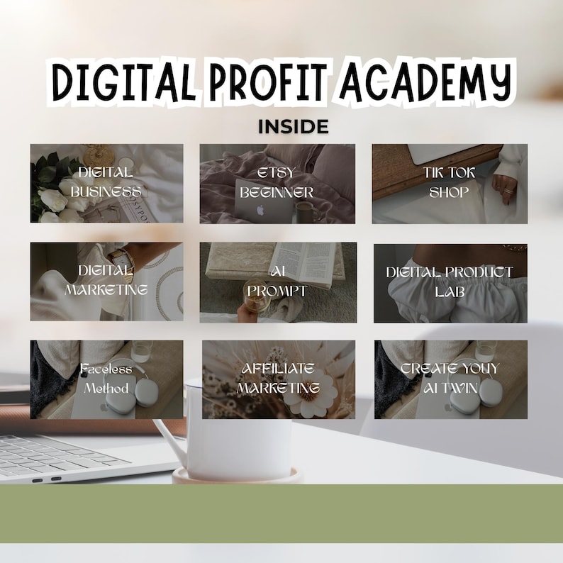 Digital Profit Academy Online Business Community, Digital Marketing, AI Course, Etsy, Digital Products, Side Hustle and Passive income. image 2