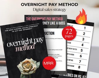 Overnight pay method, digital marketing strategy mrr, passive income ebook master resell right, OPM