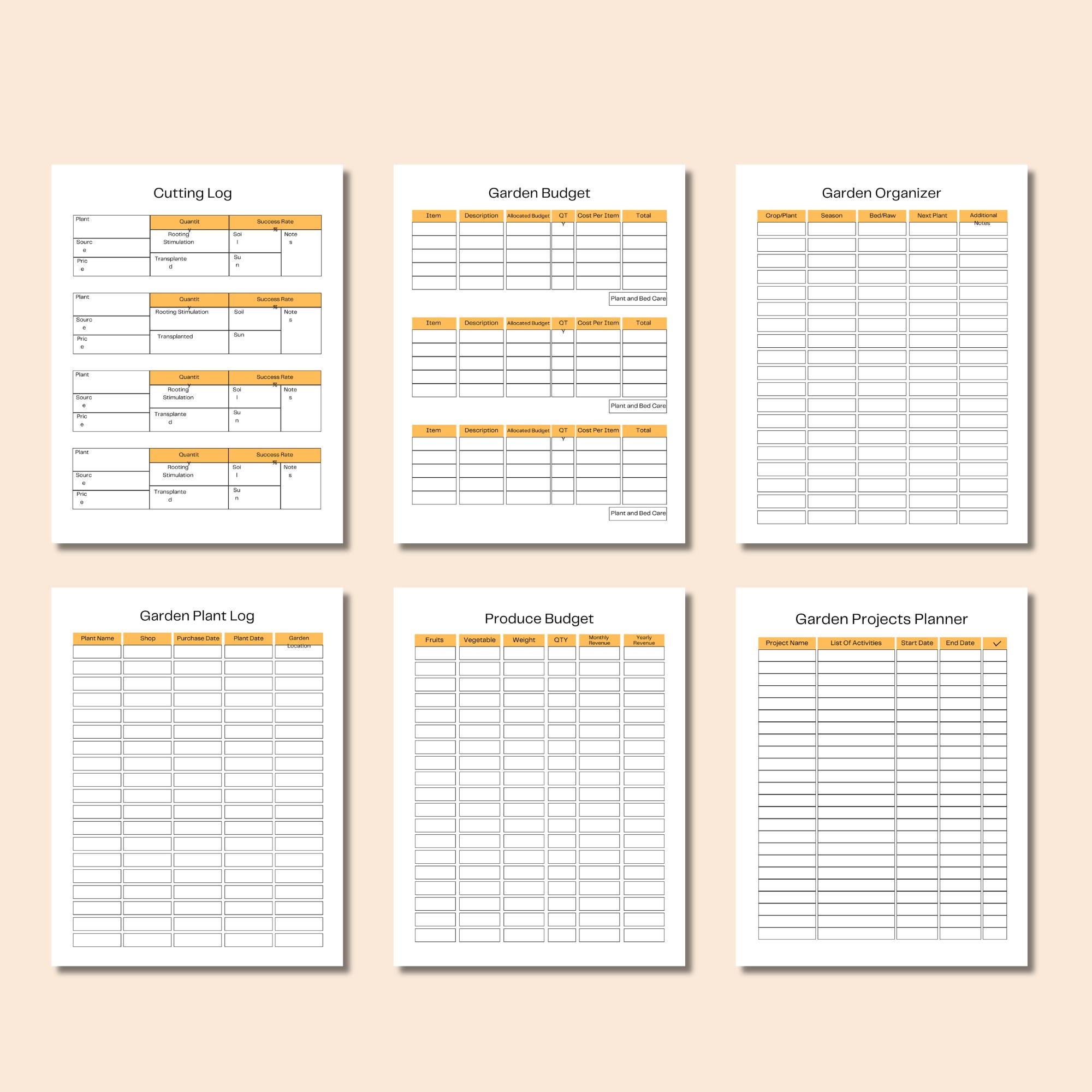 Gardening Planner Printable, Garden Planner Editable Canva Template ...