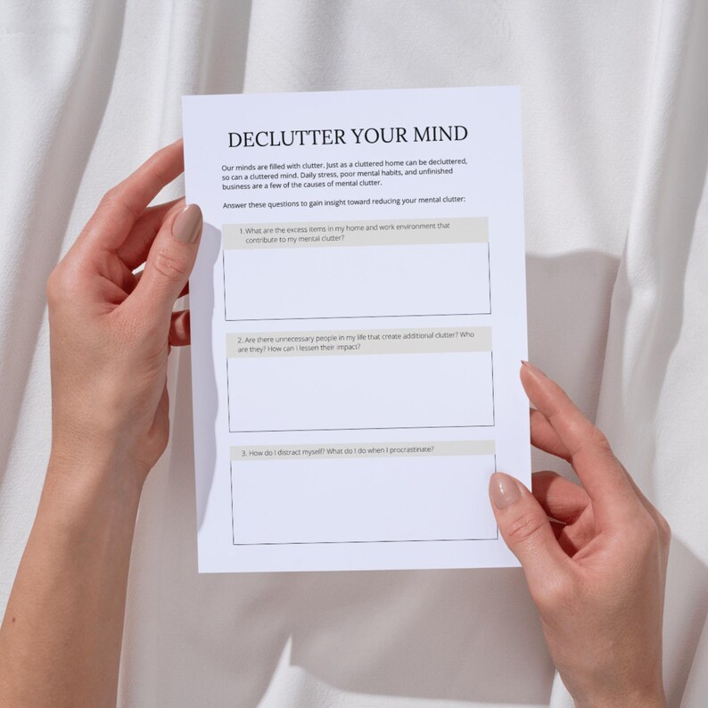 Calm Your Mind Journal MMR PLR editable canva template, Mindfulness & Anxiety Journal, Mental Health Planner, Self-Care Workbook image 7