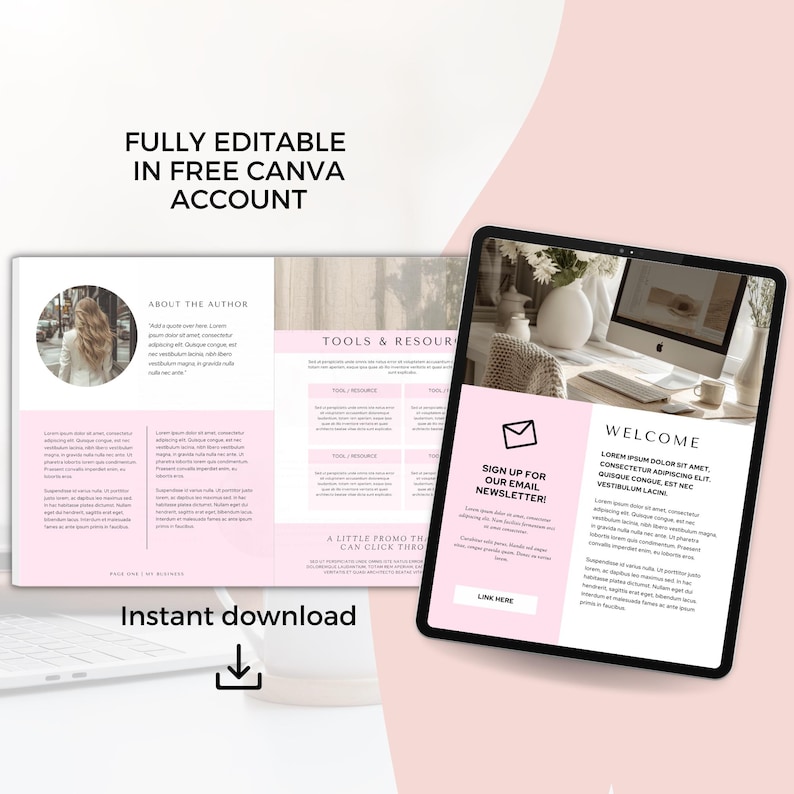 50 pages Ebook template editable canva plr ebook digital marketing lead magnet , Coaching Template, Course Workbook mrr plr resell right image 4