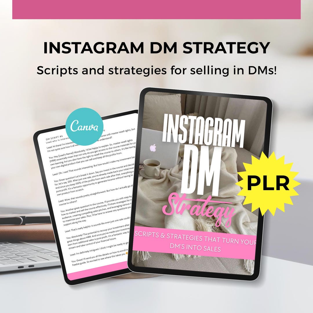 Instagram DM Strategy Guide Dm Scripts Canva Editable Sales Scripts ...