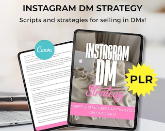 Instagram DM Strategiegids DM-scripts Canva Bewerkbare verkoopscripts, leadconversieberichten voor coaches en digitale verkopers PLR
