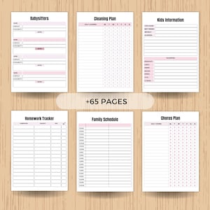 Busy Mom Planner PLR Canva Template, Family Planner Bundle, Home Management & Meal Planner, Editable Life Binder Printable image 4