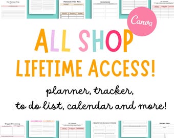 All shop Canva templates Planners, Trackers, Journals & Calendars, ADHD Planner, plr mrr digital products bundle, plr planner bundle