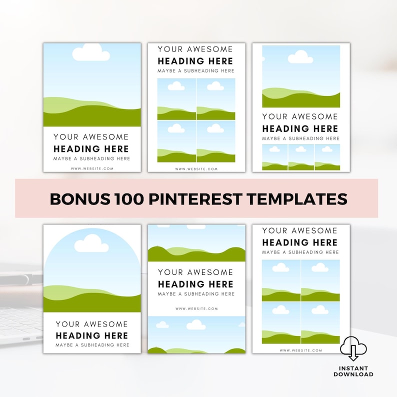 Gids voor het geld verdienen met Pinterest + 100 esthetische Pinterest-sjablonen | e-book-verkooprechten, PLR, Pins omzetten in winst, digitale marketing van Pinterest afbeelding 3