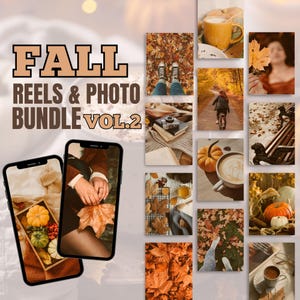 Cozy fall faceless reels volume 2 mrr plr | autumn themed videos for social media marketing | fall photos for instagram posts & stories