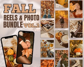 Cozy fall faceless reels volume 2 mrr plr | autumn themed videos for social media marketing | fall photos for instagram posts & stories
