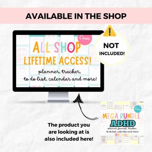 ADHD planner bundle editable canva template ADHD planners adult , kids adhd planner, plr-planner, adhd organizer planner, adhd planners PLR image 7