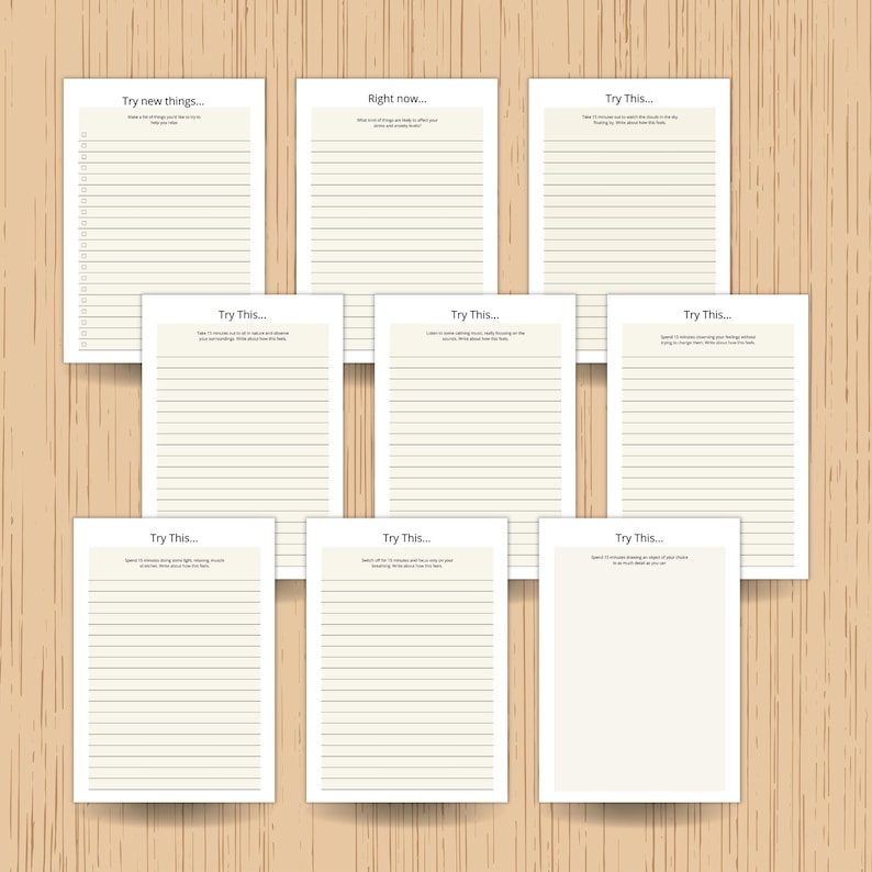 Calm Your Mind Journal MMR PLR editable canva template, Mindfulness & Anxiety Journal, Mental Health Planner, Self-Care Workbook image 2