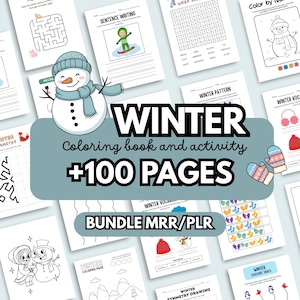 Può includere: Un pacchetto digitale di libri da colorare e attività invernali contenente 100 pagine di schede didattiche. La collezione presenta disegni al tratto in bianco e nero, inclusi labirinti, scrittura, ricerca di parole, colora per numero e vocabolario.