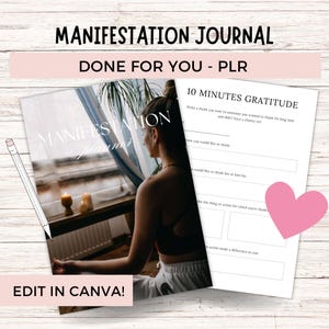 Manifestation Journal e Vision Board Planner | Printable Law of Attraction Workbook for Yearly Intentions e Goals Mindfulness