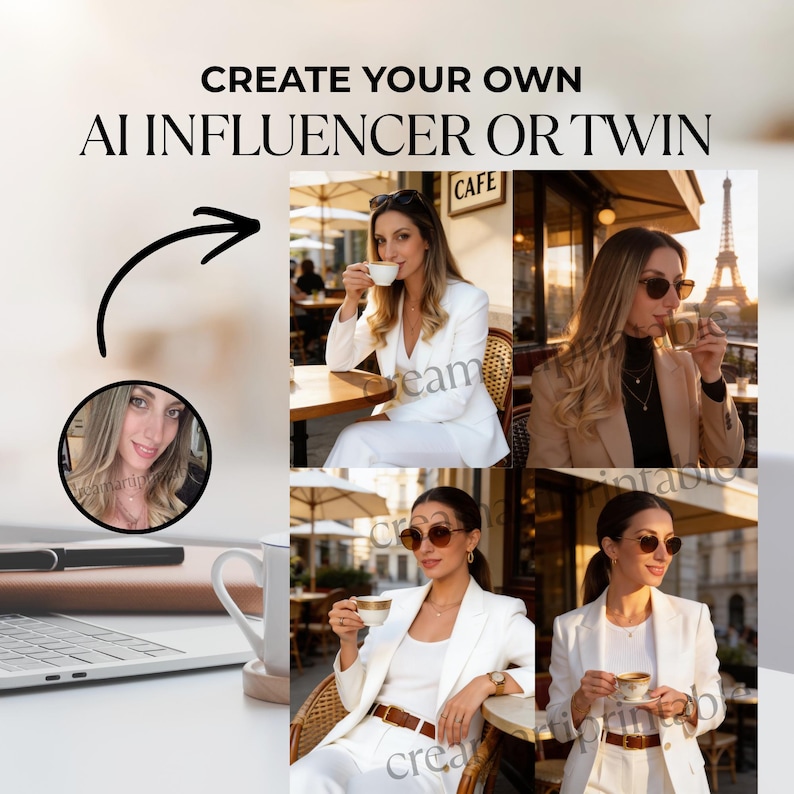 Przewodnik dla influencerów AI Utwórz swój przewodnik PLR dla AI Twin, szablon Canva, ebook dla influencerów, przewodnik dla twórców treści AI, prawo do odsprzedaży produktu cyfrowego zdjęcie 2