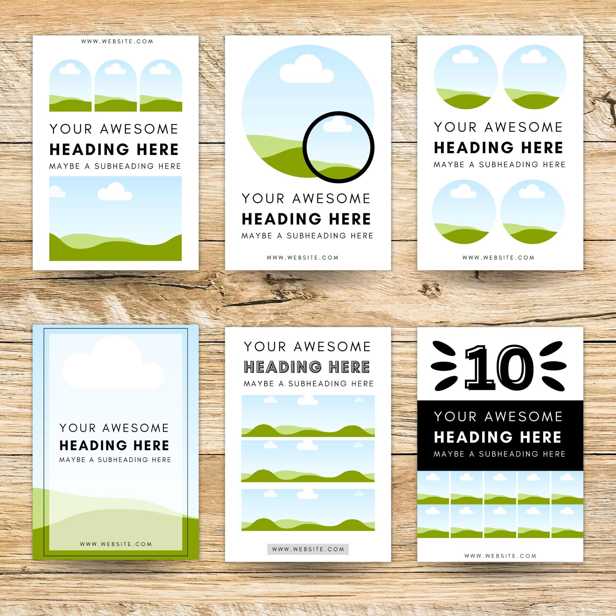 100 Pinterest Pin Editable Canva Template With PLR MRR Resell Rights ...