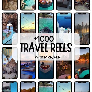 1000+ Travel Reels Video Bundle  Stock Footage of Travel, Vacation, Adventure, Nature, Beach, Road Trip, Aesthetic Reels for Instagram  MRR
