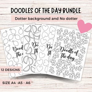 12 Doodle Bundle, bullet journal pages, Watermelon, Leaves, Butterflies, Stars & More | Bullet Journal Printable | A4 A5 A6 | PDF