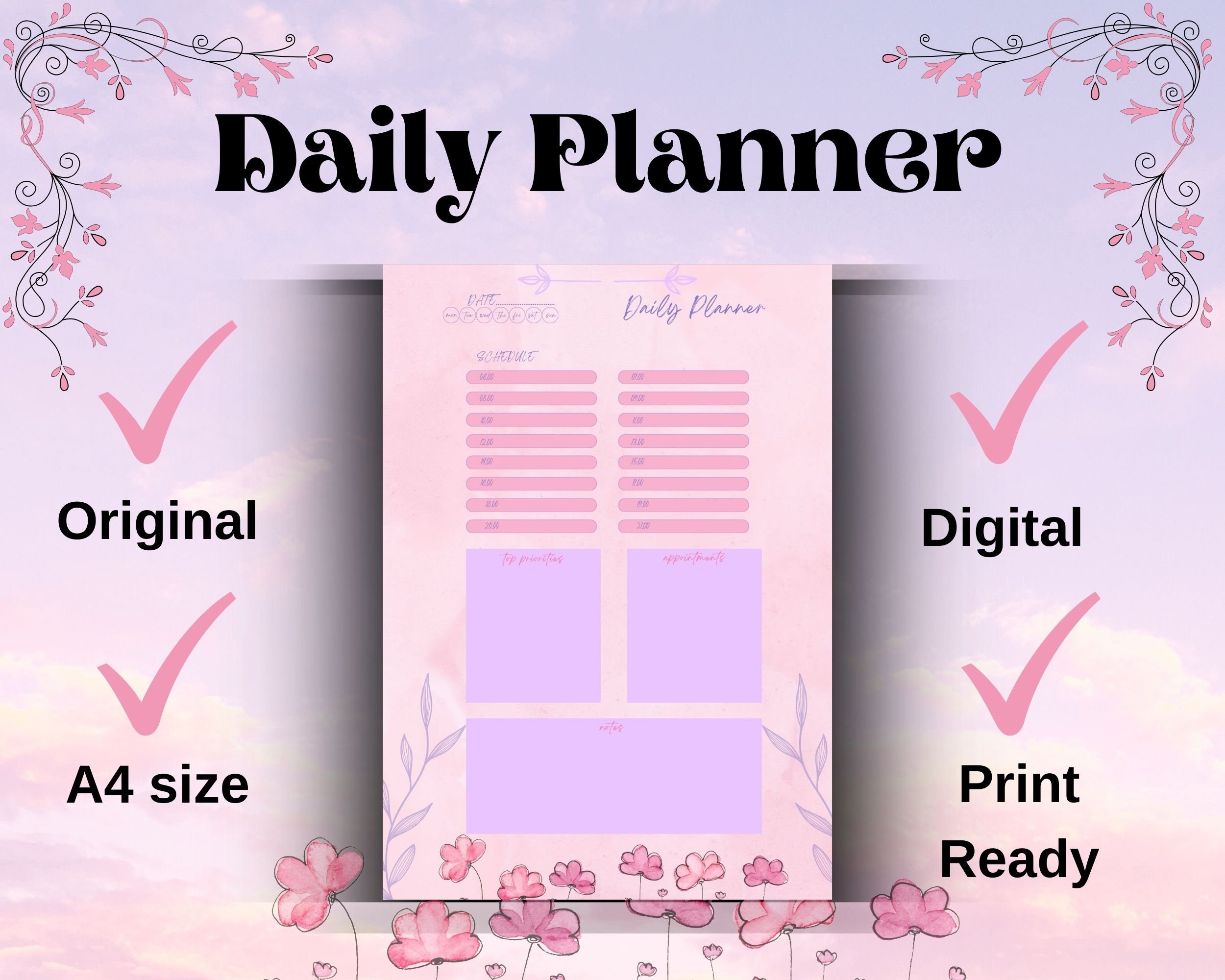 Floral Digital Planner Printable Planner Daily Journal For Kids Etsy floral-digital-planner-printable-planner-daily-journal-for-kids-etsy